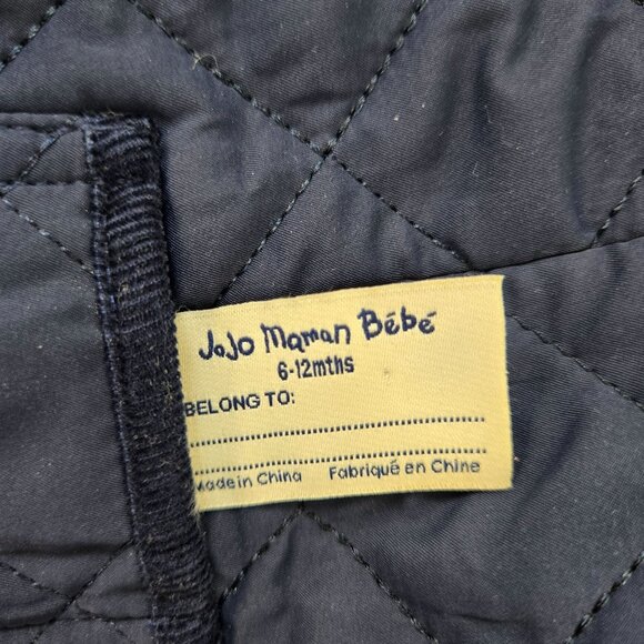JoJo Maman Bebe Reversible Quilted Hooded Jacket Size 6-12 months - Picture 3 of 6